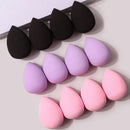 Kit with 12 multicolored makeup sponges.