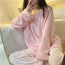 Fleece Thick Warm Women's Pajamas Set Winter