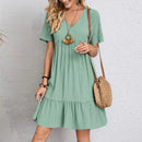 Vintage Solid Elegant Women Dress
