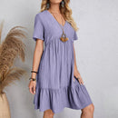 Vintage Solid Elegant Women Dress