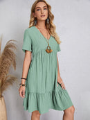 Vintage Solid Elegant Women Dress
