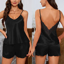 Sexy Pajama Sets Backless Deep V