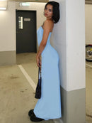 Hugcitar Black Strapless Long Sleeve Sexy