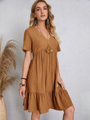 Vintage Solid Elegant Women Dress