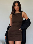 Women's Sleeveless Mini Wrap Dress