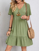 Vintage Solid Elegant Women Dress