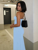 Hugcitar Black Strapless Long Sleeve Sexy