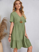 Vintage Solid Elegant Women Dress