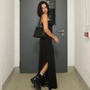 Hugcitar Black Strapless Long Sleeve Sexy