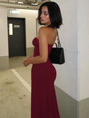 Hugcitar Black Strapless Long Sleeve Sexy