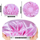4 PCS Reusable Double-Layer Waterproof Shower Caps for Women