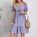 Vintage Solid Elegant Women Dress