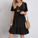 Vintage Solid Elegant Women Dress