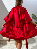 Autumn New Women's Silk Pajamas Sexy