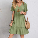 Vintage Solid Elegant Women Dress
